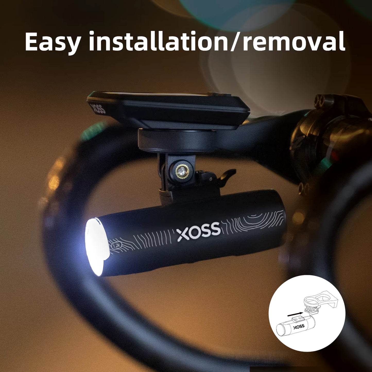 XOSS XL1200 Headlight Waterproof Type-C Rechargeable Aluminum Alloy Ultralight Flashlight