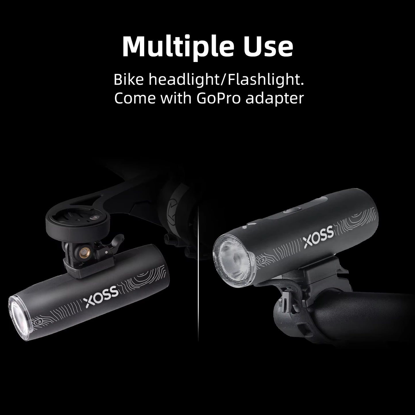 XOSS XL1200 Headlight Waterproof Type-C Rechargeable Aluminum Alloy Ultralight Flashlight