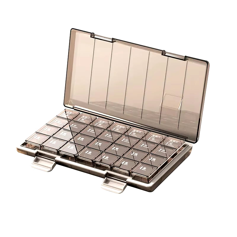 Portable 21/28 Grids Weekly Pill Organizer Travel Pill Cases Medicine Container Removable Daily Storage Tablets Vitamins Box