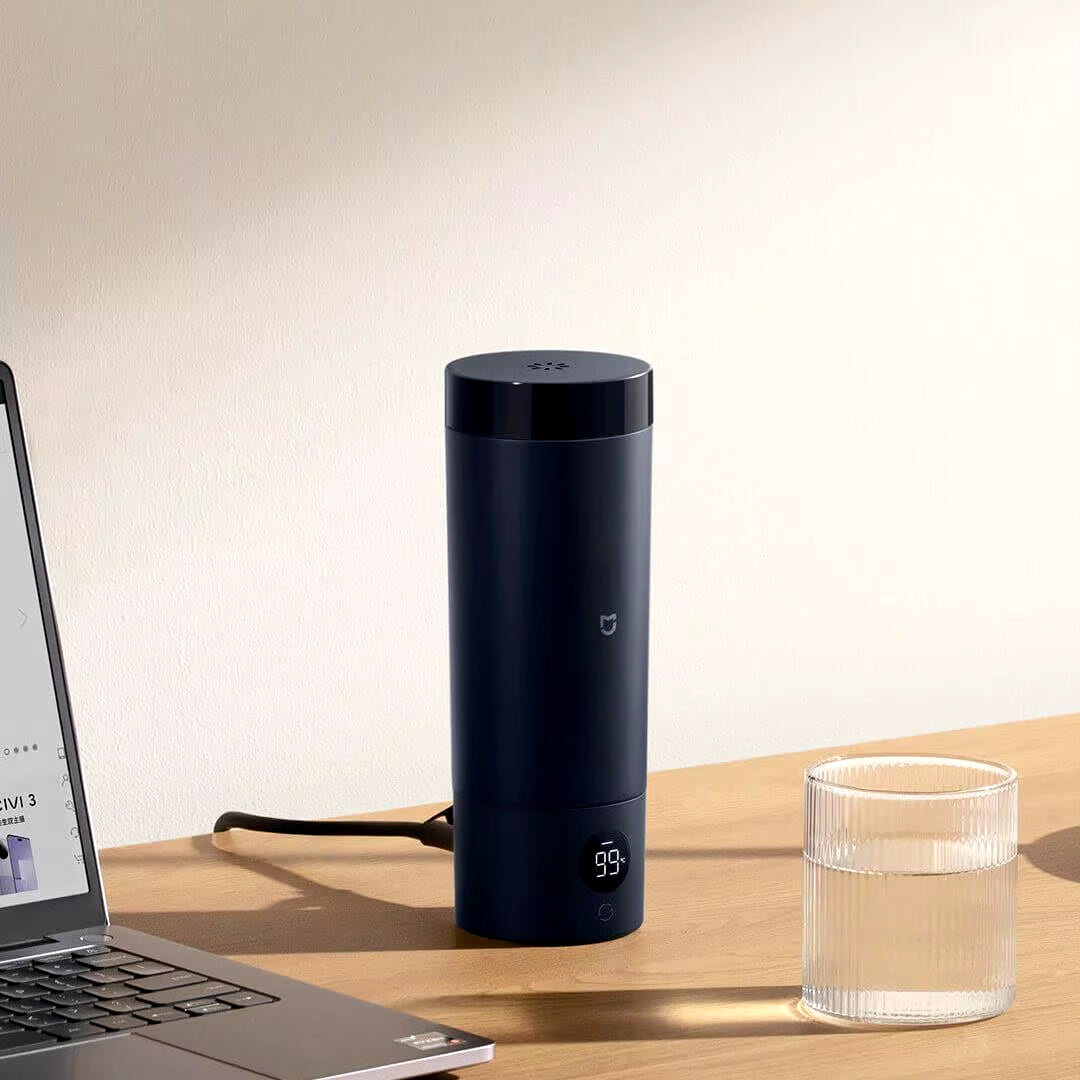 Portable Electric Kettle Thermos Cup Fast Water Boiler 350Ml Smart Temperature Insulated Kettle Travel