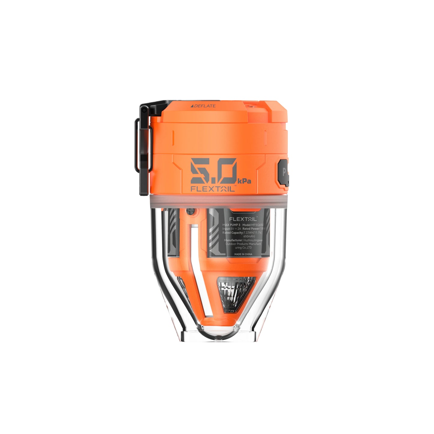 MAX PUMP 3 - 5 Kpa High Pressure Electric Air Pump with Transparent Light Design and 3 Level Ambient Light