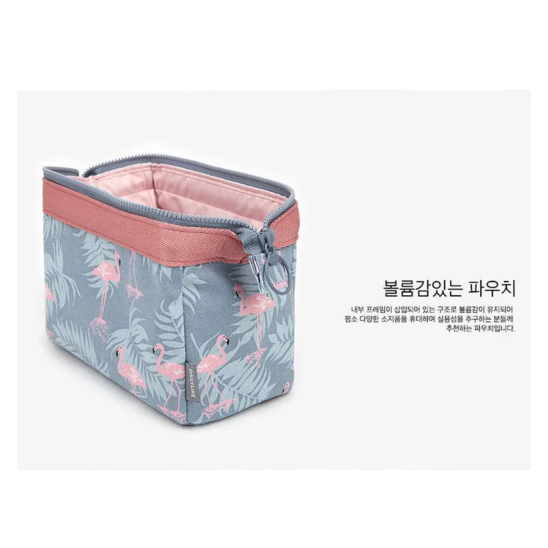 Cosmetic Bag Women Waterproof Flamingo Makeup Bags Travel Organizer Toiletries Kit