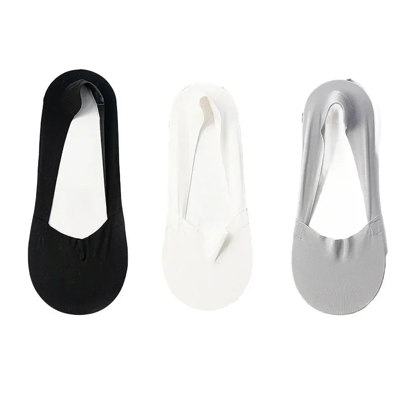 3 Pairs Women Socks High Quality Matching Casual Socks Summer Thin Cotton Bottom Non-Slip Invisible Breathable