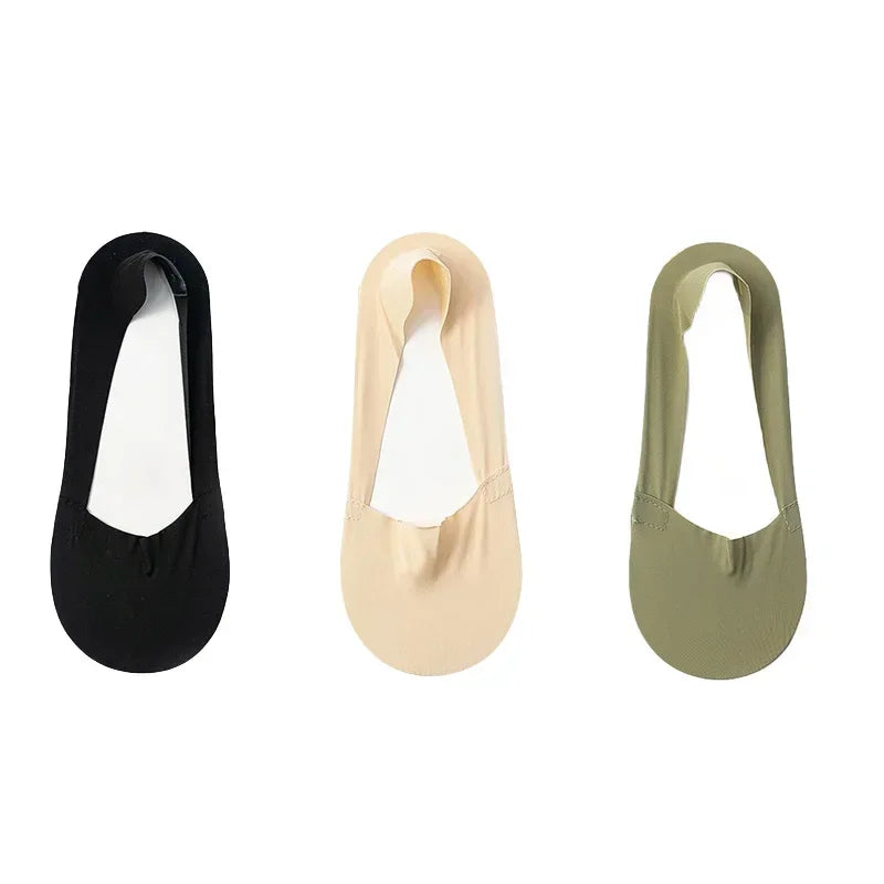 3 Pairs Women Socks High Quality Matching Casual Socks Summer Thin Cotton Bottom Non-Slip Invisible Breathable