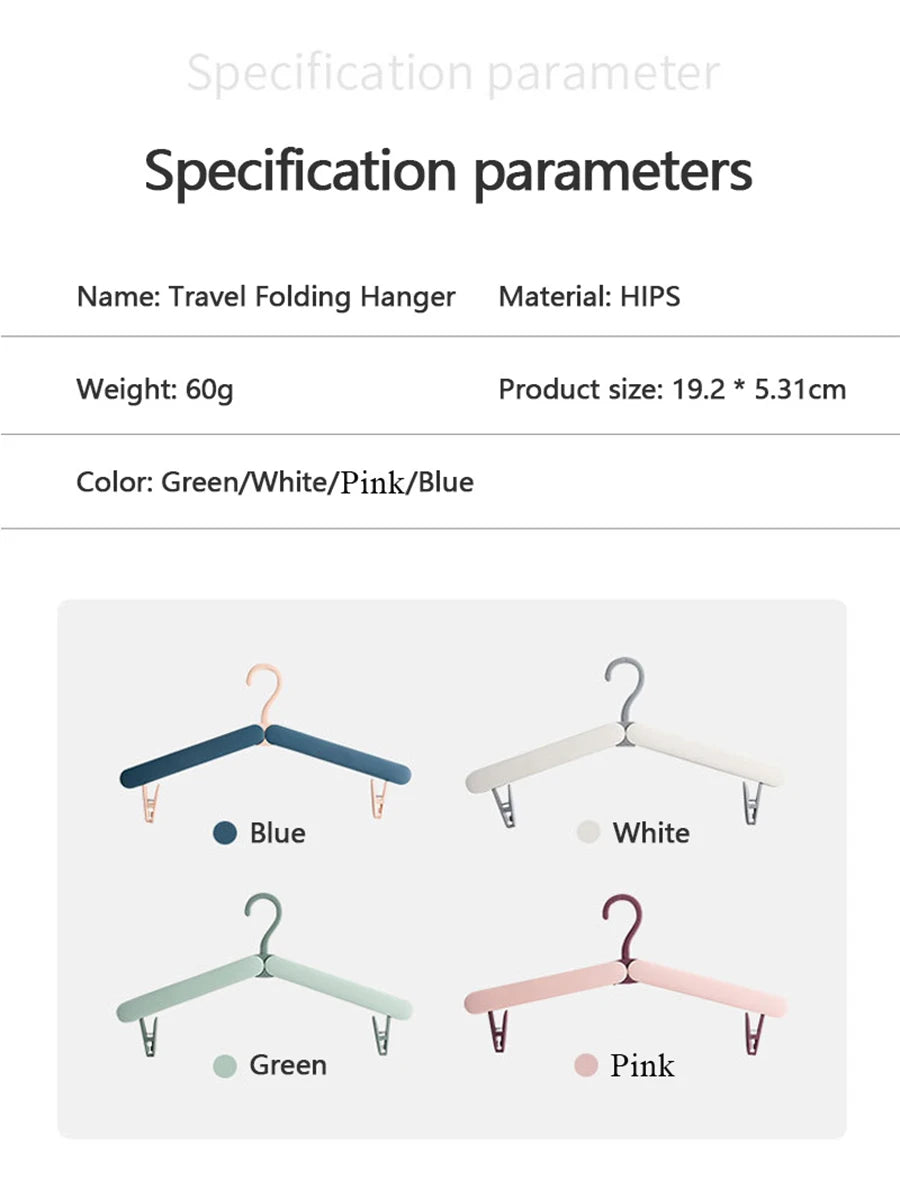 Foldable Clothes Hanger Creative Portable Travel