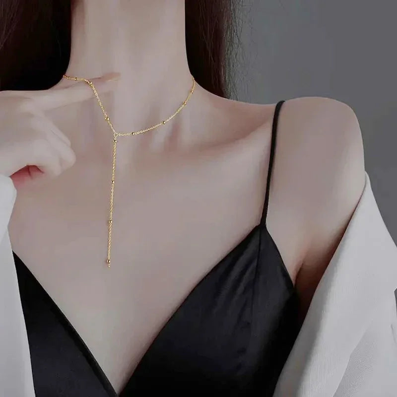 Long Tassel Rhinestone Bohemian Necklace