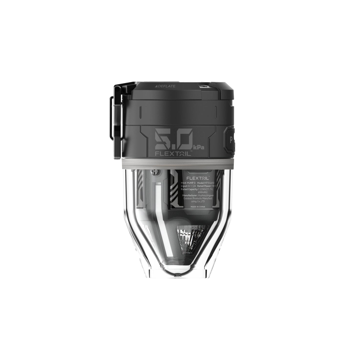 MAX PUMP 3 - 5 Kpa High Pressure Electric Air Pump with Transparent Light Design and 3 Level Ambient Light