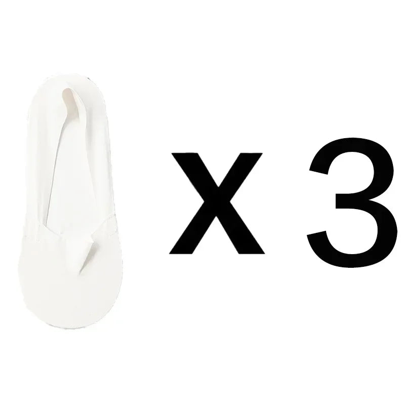 3 Pairs Women Socks High Quality Matching Casual Socks Summer Thin Cotton Bottom Non-Slip Invisible Breathable