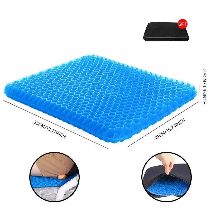 Cooling Seat Cushion Summer Breathable Honeycomb Design for Pressure Relief Back Tailbone Pain