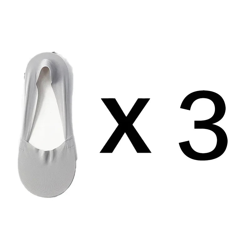 3 Pairs Women Socks High Quality Matching Casual Socks Summer Thin Cotton Bottom Non-Slip Invisible Breathable