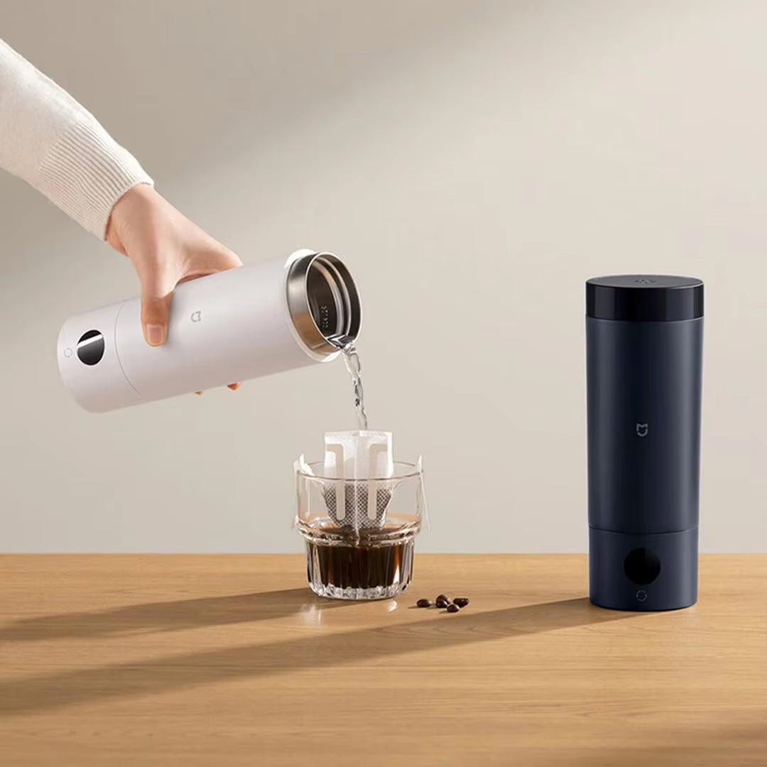 Portable Electric Kettle Thermos Cup Fast Water Boiler 350Ml Smart Temperature Insulated Kettle Travel