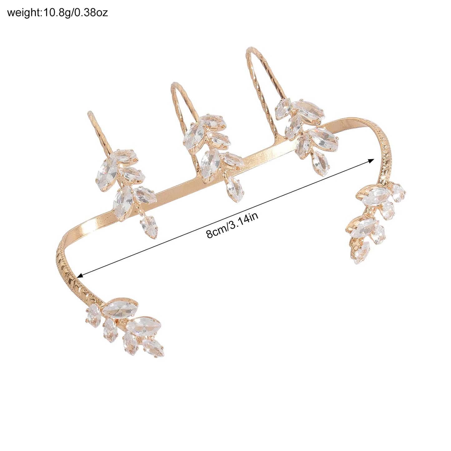 Luxury Leaf Synthetic Zircon Palm Bracelet