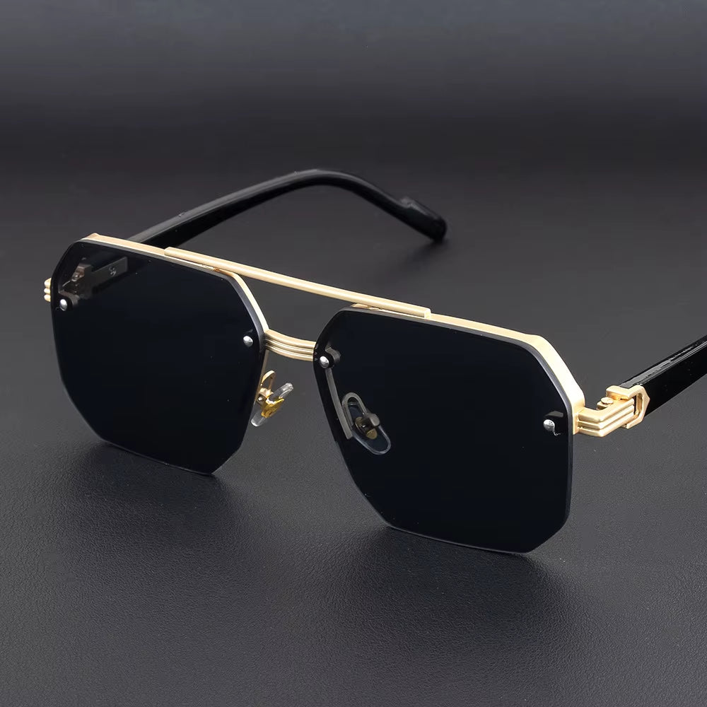 Men's Sunglasses Square Half Frame Casual Trend