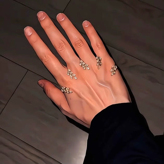 Luxury Leaf Synthetic Zircon Palm Bracelet