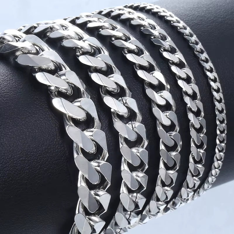 Trendy Cuban Chain Bracelet Classic Stainless Steel