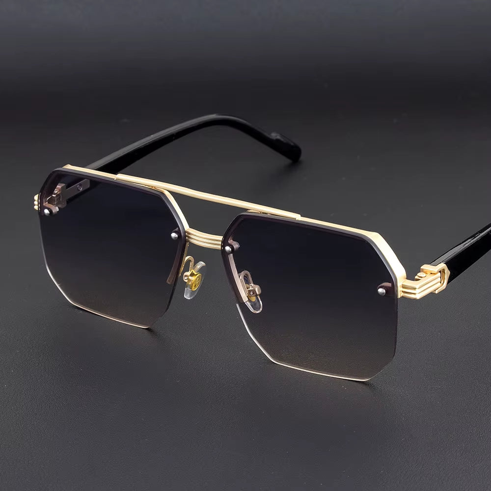 Men's Sunglasses Square Half Frame Casual Trend