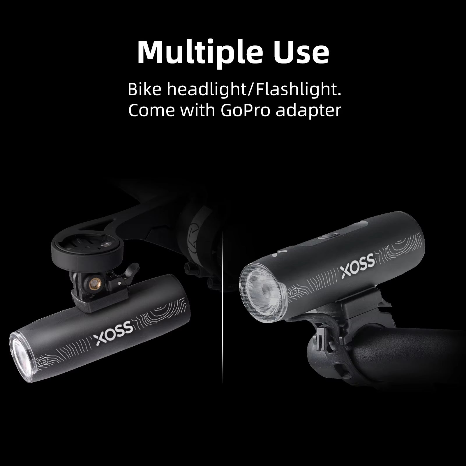 XOSS XL1200 Headlight Waterproof Type-C Rechargeable Aluminum Alloy Ultralight Flashlight