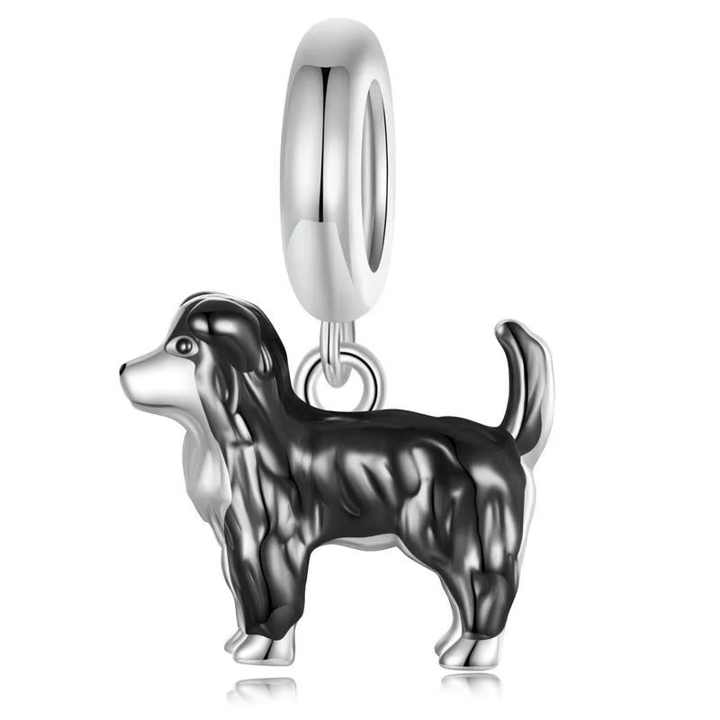 Dog Charms Silver Pendant Beads