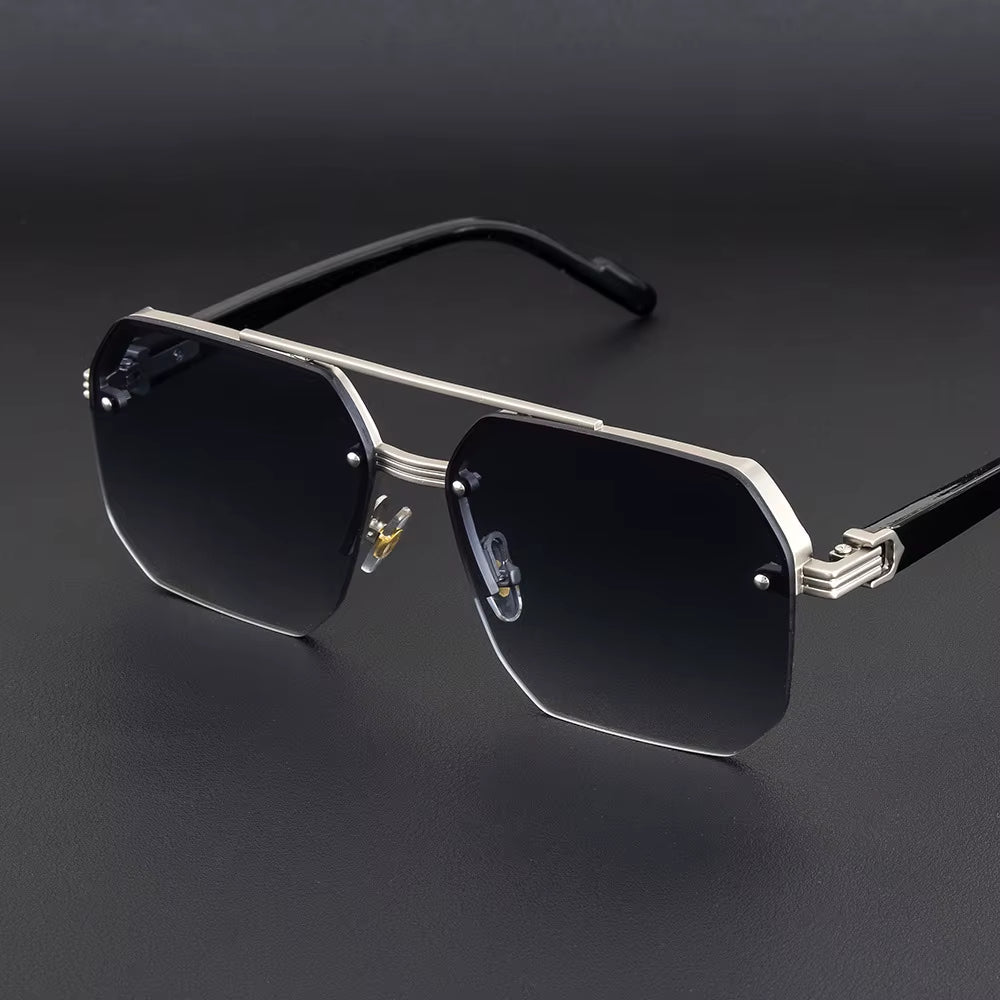 Men's Sunglasses Square Half Frame Casual Trend