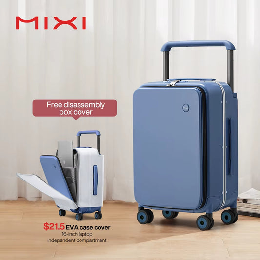 Stylish 2024 New Design Wide Handle Suitcase Carry-On Luggage Aluminum Frame