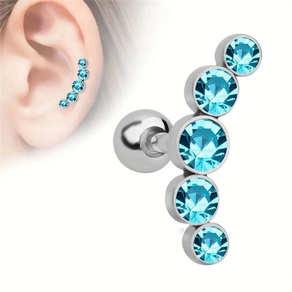 Stainless Steel Stud Tragus Earrings