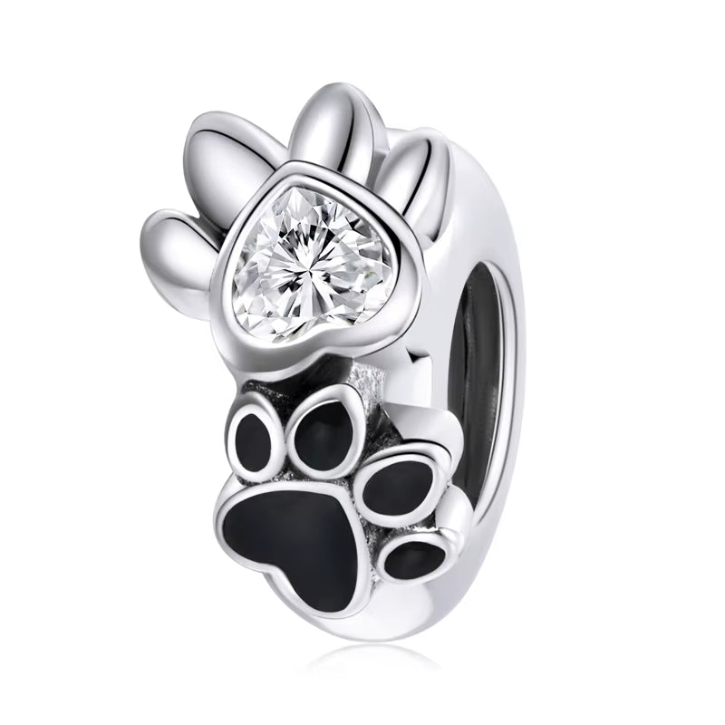 Dog Charms Silver Pendant Beads