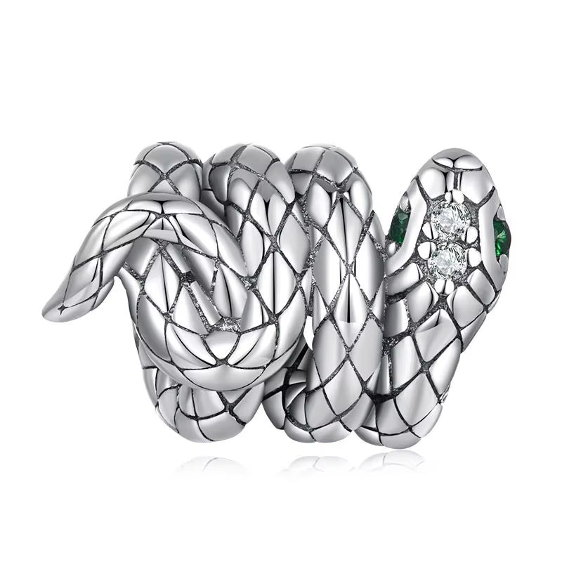 Vintage Silver Charm Bead For Bracelet DIY Jewelry Making