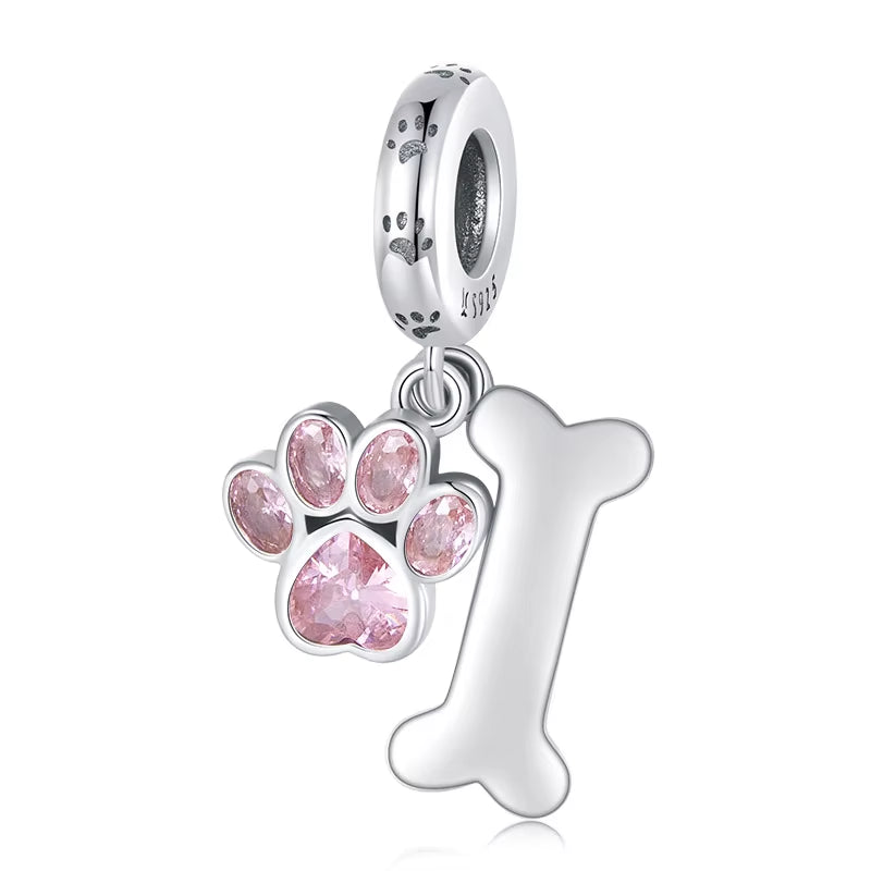 Dog Charms Silver Pendant Beads