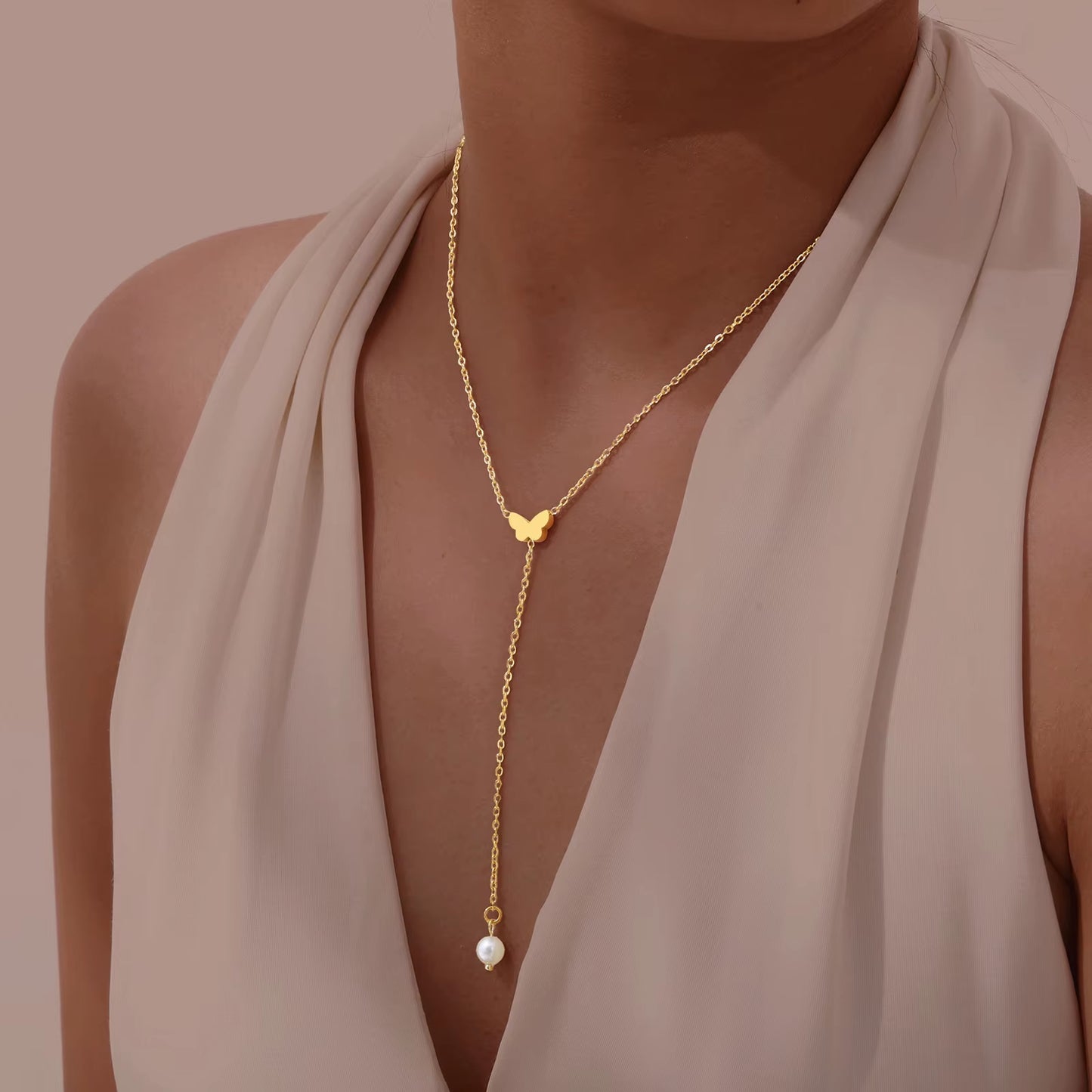 Heart Butterfly Charm Necklaces