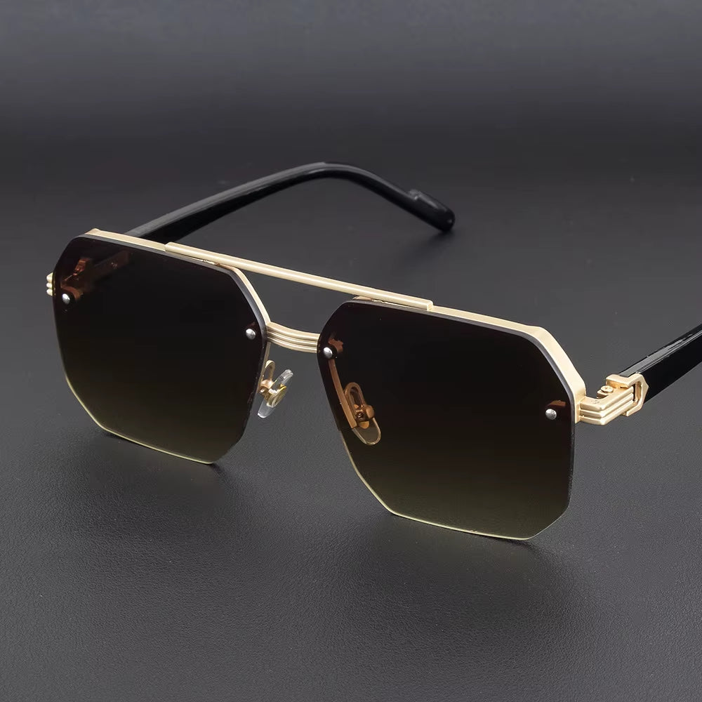 Men's Sunglasses Square Half Frame Casual Trend
