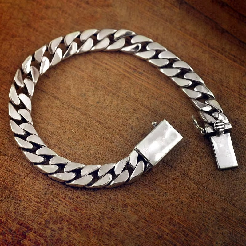Silver Plated High Quality Miami Cuban Chain Bracelet