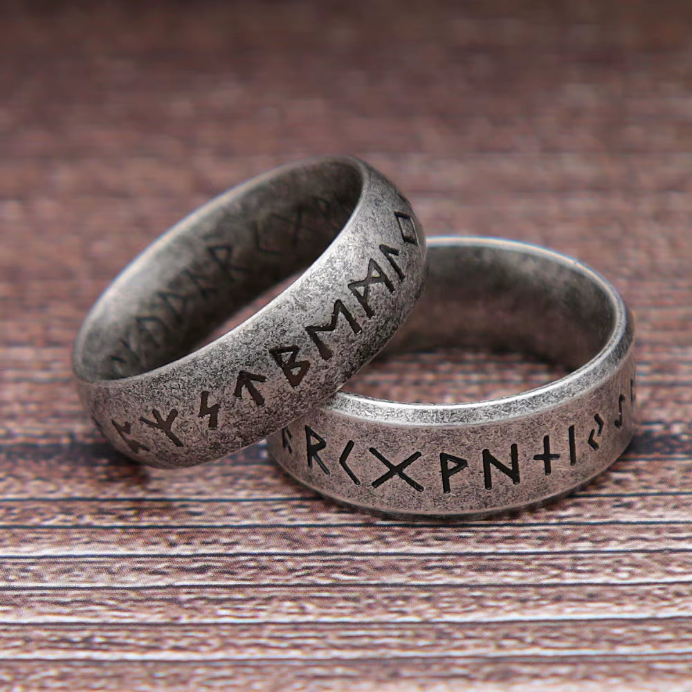 Retro Viking Rune Stainless Steel Ring
