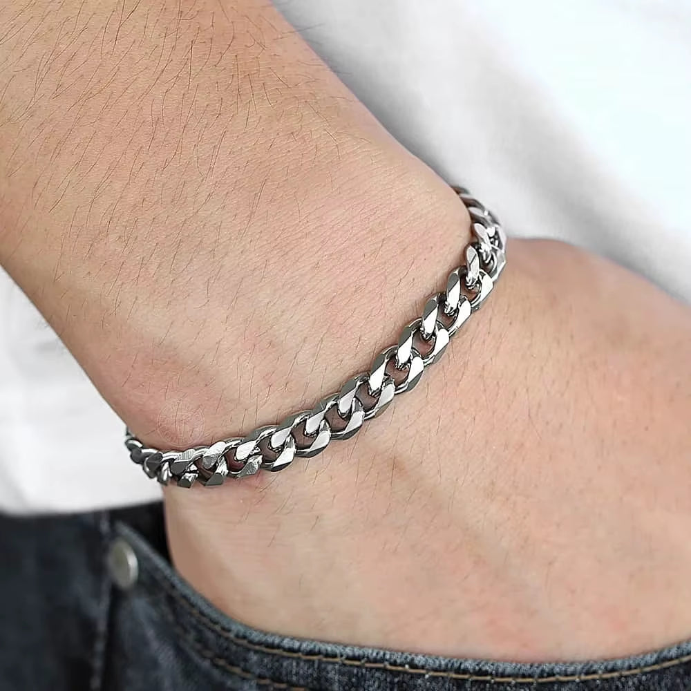 Trendy Cuban Chain Bracelet Classic Stainless Steel