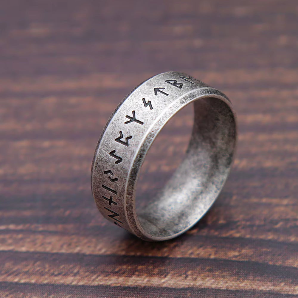 Retro Viking Rune Stainless Steel Ring