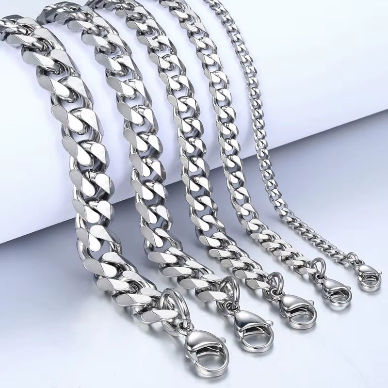 Trendy Cuban Chain Bracelet Classic Stainless Steel