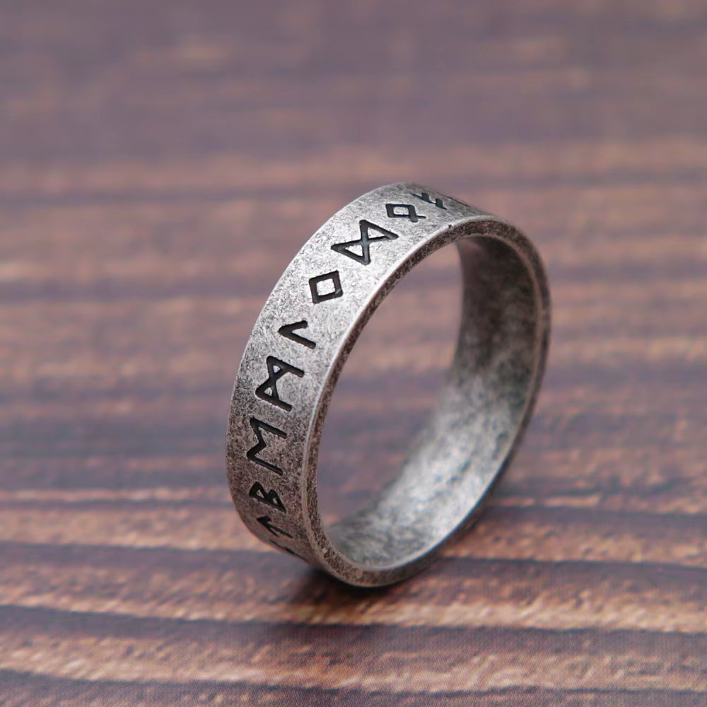 Retro Viking Rune Stainless Steel Ring