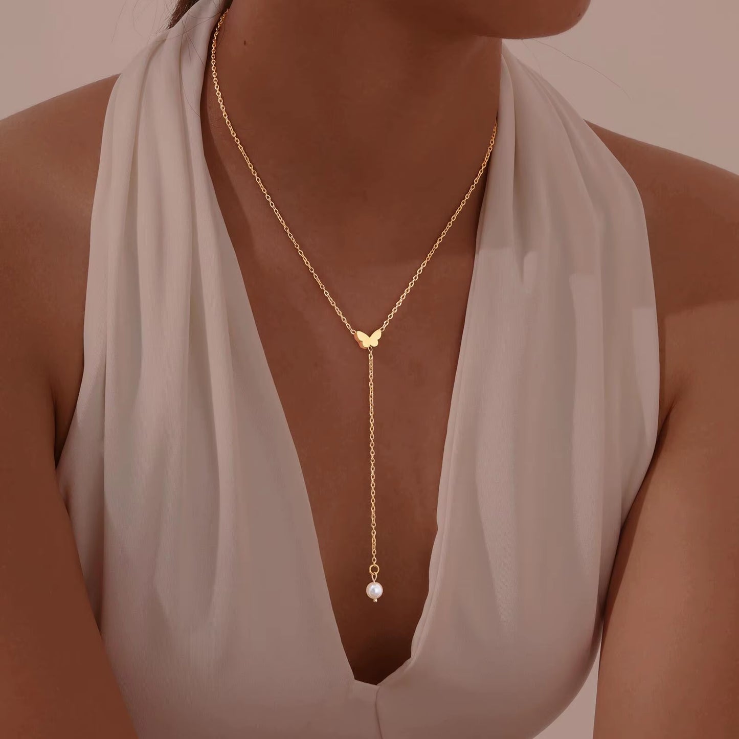 Heart Butterfly Charm Necklaces