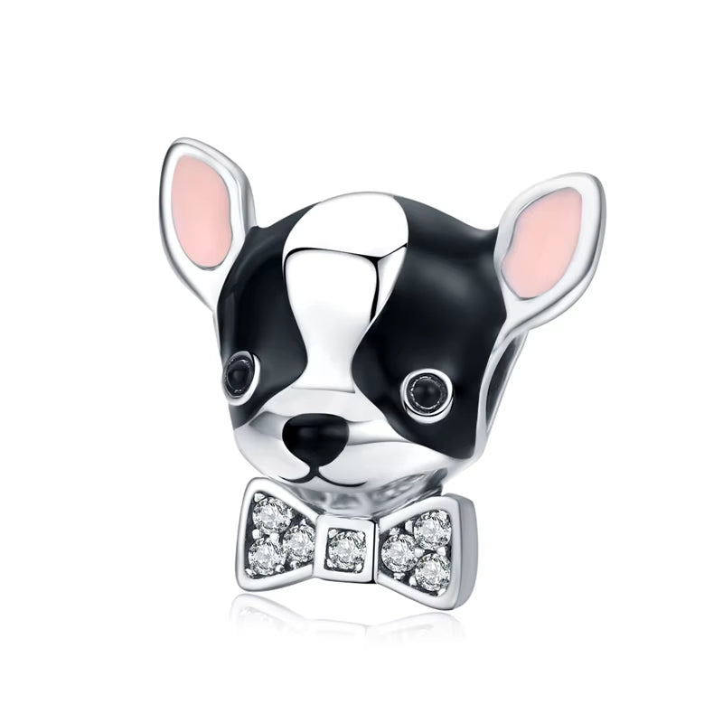 Dog Charms Silver Pendant Beads