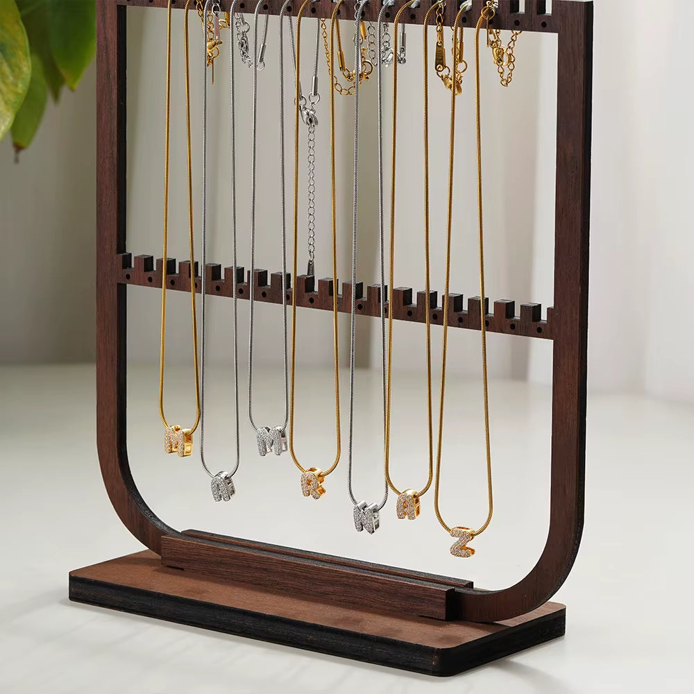 A-Z Tiny Initial Letter Pendant Necklace