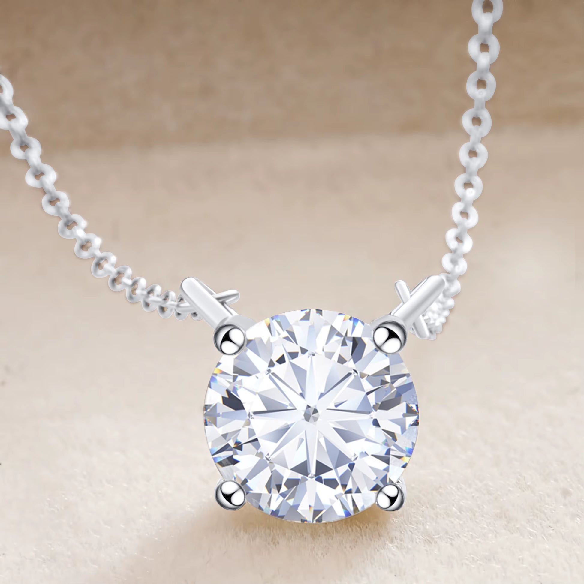 Elegant Moissanite Diamond Pendant Necklace