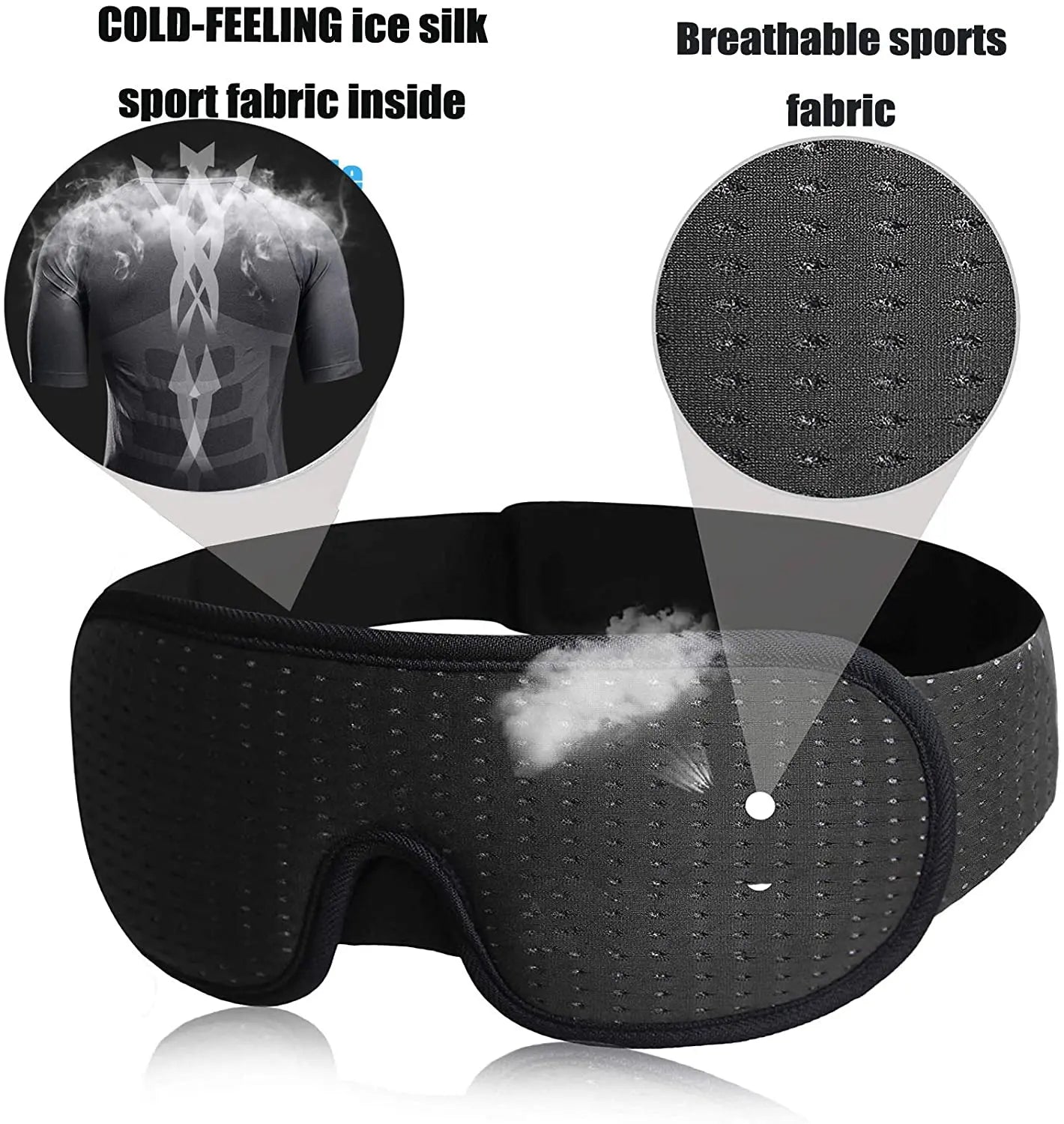 3D Sleep Eye Mask Lights Blockout Soft Padded and Breathable