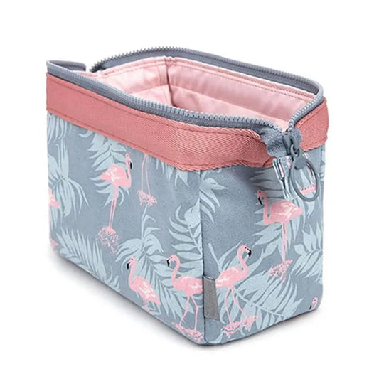 Cosmetic Bag Women Waterproof Flamingo Makeup Bags Travel Organizer Toiletries Kit