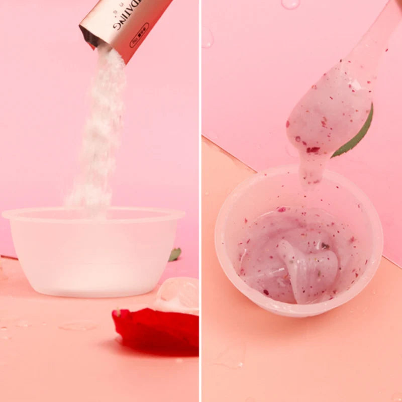 Moisturizing Salon SPA Soft Hydro Jelly Mask Powder Face Skin Care Whitening Rose Collagen Peel off DIY Rubber Facial Jelly mask