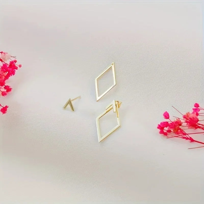 Retro Minimalist Triangle Stud Earrings