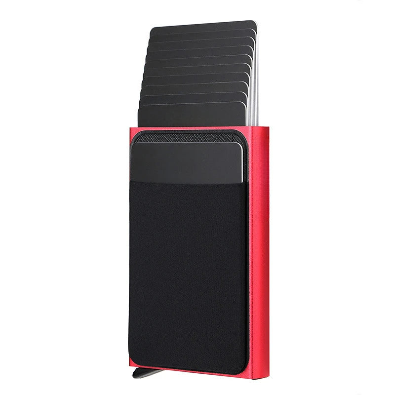Large Capacity 12-Cards Minimalist Metal Card Holder