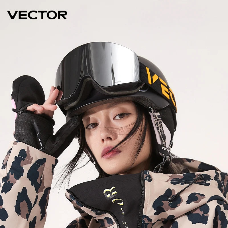 Ski Goggle - Anti Fog Magnetic Cylindrical UV400