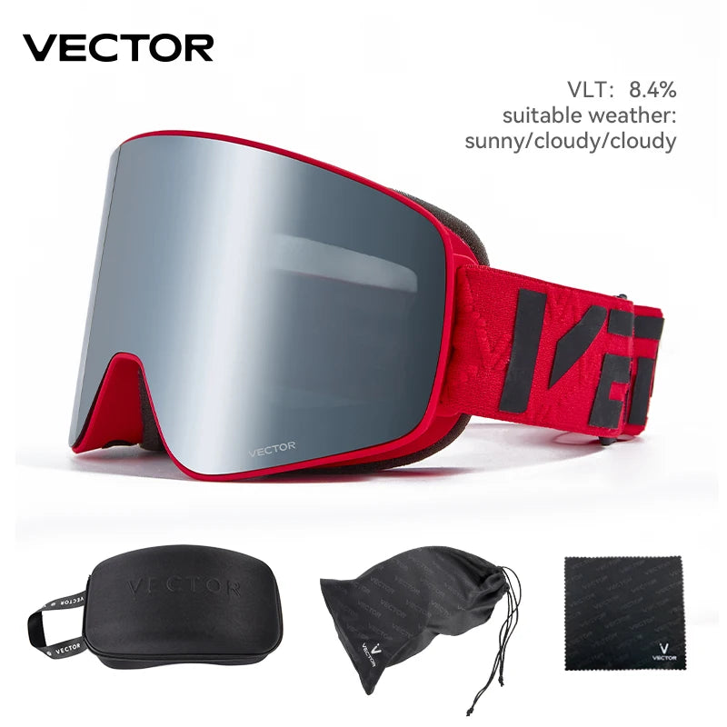 Ski Goggle - Anti Fog Magnetic Cylindrical UV400