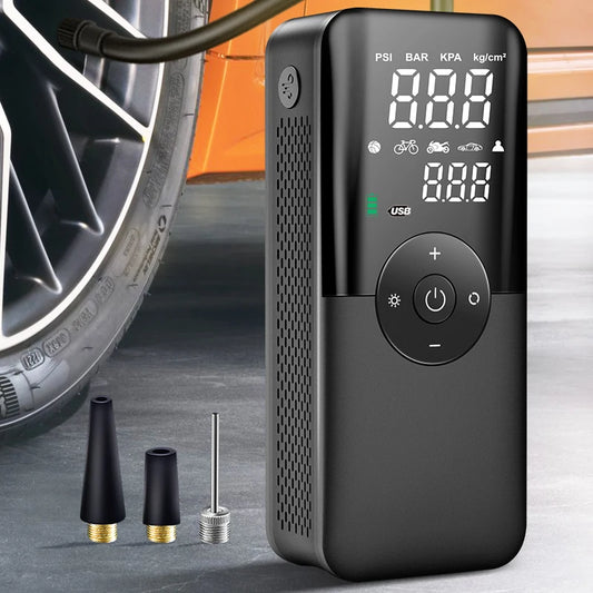 Rechargeable Air Pump Tire Inflator Portable Compressor Digital Cordless Tyre Inflator for Car or Bikes