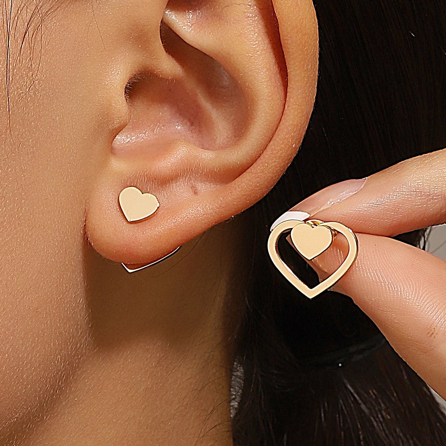 Retro Minimalist Triangle Stud Earrings