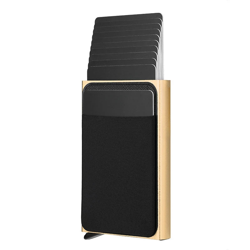 Large Capacity 12-Cards Minimalist Metal Card Holder